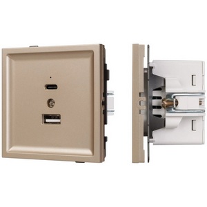 Изображение товара Механизм USB розетки SCT-TENDO-MUAC-PL-GD (5V, 3A, QC3) (Arlight, Песочный) 054097