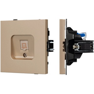 Изображение товара Механизм компьютерной розетки SCT-TENDO-MPC1-PL-GD (RJ-45, CAT6) (Arlight, Песочный) 054099