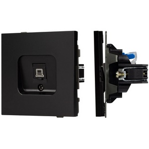 Изображение товара Механизм компьютерной розетки SCT-TENDO-MPC1-PL-BK (RJ-45, CAT6) (Arlight, Черный) 054104