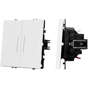 Изображение товара Механизм выключателя двухклавишный непроходной LED SWT-NOBE-MK02-SFPL-L-WH (230V, 10A) (Arlight) 054239