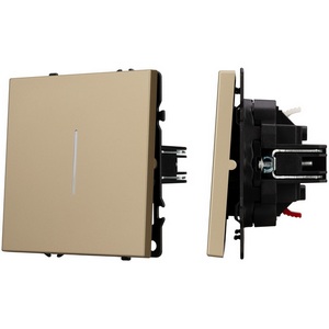 Изображение товара Механизм выключателя одноклавишный непроходной LED SWT-NOBE-MK01-SFPL-L-GD (230V, 10A) (Arlight) 054259