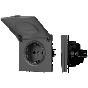 Изображение товара Механизм розетки влагозащищённый SCT-NOBE-MCP-SFPL-GR (230V, 16A) (Arlight) 054283