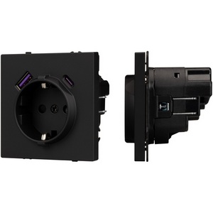 Изображение товара Механизм розетки с USB зарядкой SCT-NOBE-MUAC-SFPL-BK (230V, 16A) (Arlight) 054285