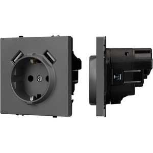 Изображение товара Механизм розетки с USB зарядкой SCT-NOBE-MUAA-SFPL-GR (230V, 16A) (Arlight) 054291