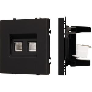 Изображение товара Механизм сдвоенной компьютерной розетки SCT-NOBE-MPC2-SFPL-BK (RJ-45, CAT6) (Arlight) 054313