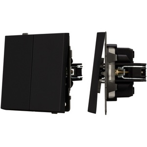 Изображение товара Механизм выключателя двухклавишный проходной SWT-TENDO-MKP2-SFPL-BK (230V, 10A) (Arlight) 054553