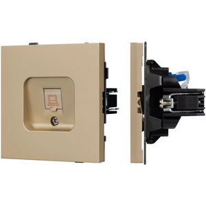 Изображение товара Механизм компьютерной розетки SCT-TENDO-MPC1-SFPL-GD (RJ-45, CAT6) (Arlight, Матовый песочный) 054592