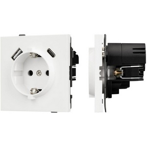 Изображение товара Механизм розетки с USB зарядкой SCT-TENDO-MUAC-SFPL-WH (230V, 16A) (Arlight, Матовый белый) 054610