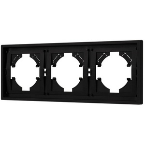Изображение товара Рамка пластиковая FRM-TENDO-SFPL-3-BK (Arlight, Матовый черный) 054650