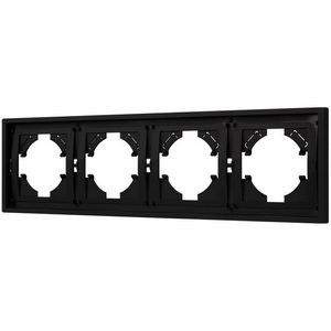 Изображение товара Рамка пластиковая FRM-TENDO-SFPL-4-BK (Arlight, Матовый черный) 054654