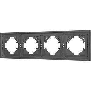 Изображение товара Рамка пластиковая FRM-TENDO-SFPL-4-GR (Arlight, Матовый графитовый) 054655