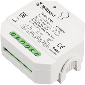 Изображение товара Конвертер INTELLIGENT ARLIGHT DALI-0/1-10V-301-72-DRO-RL-DIN White (BUS, 1x20mA) (IARL, IP20 Пластик) 055820