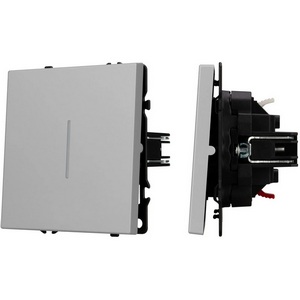 Изображение товара Механизм выключателя одноклавишный непроходной LED SWT-NOBE-MK01-SFPL-L-IS (230V, 10A) (Arlight, Никель) 059425