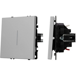 Изображение товара Механизм выключателя одноклавишный проходной LED SWT-NOBE-MKP1-SFPL-L-IS (230V, 10A) (Arlight, Никель) 059431