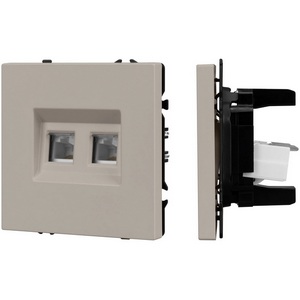 Изображение товара Механизм сдвоенной компьютерной розетки SCT-NOBE-MPC2-SFPL-CA (RJ-45, CAT6) (Arlight, Кашемир) 059450