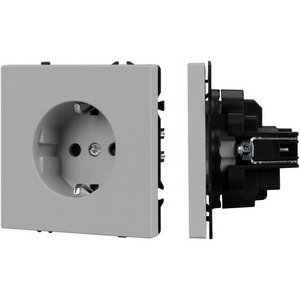 Изображение товара Механизм электрической розетки SCT-NOBE-MEU1-SFPL-IS (230V, 16A) (Arlight, Никель) 059453