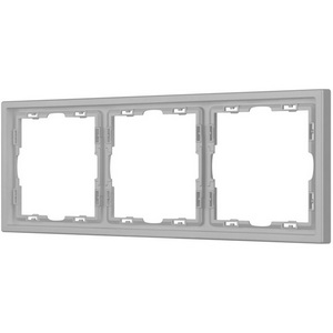 Изображение товара Рамка пластиковая FRM-NOBE-SFPL-3-IS (Arlight, Никель) 059459