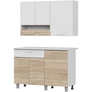 Изображение товара Готовая кухня Арника КГ 4 (1.2 м), Белый, Дуб сонома