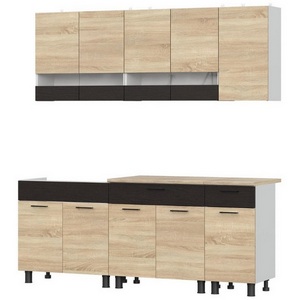 Изображение товара Готовая кухня Арника КГ 2,2м, Белый, Дуб сонома, Дуб венге