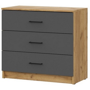 Изображение товара Комод Арника Вена КМ 101, Дуб золотой, Графит серый
