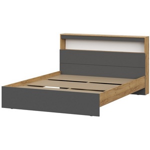 Изображение товара Кровать Арника с проложками 160х200 Вена, Дуб золотой, Графит серый