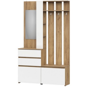 Изображение товара Вешалка с Зеркало Арникам Некст 1, Дуб золотой, Белый