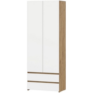 Изображение товара Шкаф двухстворчатый Арника с ящиками Некст 1, Дуб золотой, Белый