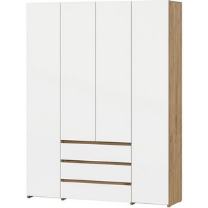 Изображение товара Шкаф Арника четырехстворчатый Некст 1, Дуб золотой, Белый