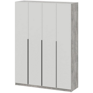 Изображение товара Шкаф распашной Арника ШК 5 (1600), Цемент светлый, Белый шагрень