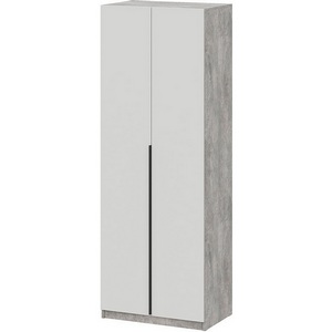 Изображение товара Шкаф распашной Арника ШК 5 (800), Цемент светлый, Белый шагрень