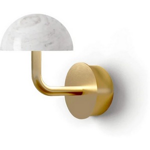 Изображение товара Бра светодиодное золотой металл/белый мрамор Aromas del Campo Dussa A1307 Aged Gold / White