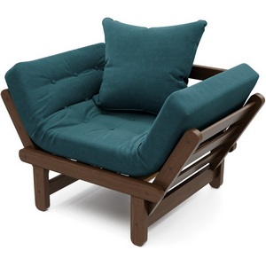 Изображение товара Кресло Arsko Сламбер орех голубой велюр