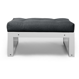 Изображение товара Пуф Arsko Астер белая эмаль черная рогожка