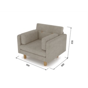 Изображение товара Кресло Arsko Ингвар серый велюр