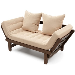 Изображение товара Кушетка Arsko Сламбер орех бежевый велюр