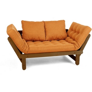 Изображение товара Кушетка Arsko Сламбер BOX орех оранжевая рогожка