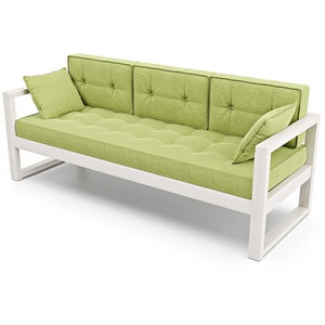 Изображение товара Диван Arsko Астер Б беленый дуб зеленая рогожка