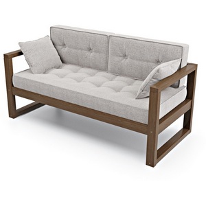 Изображение товара Диван Arsko Астер Мини орех серая рогожка