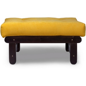 Изображение товара Пуф Arsko Сламбер венге желтый вельвет