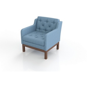 Изображение товара Кресло Arsko Айверс орех голубая рогожка