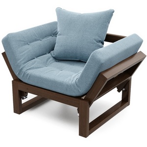 Изображение товара Кресло Arsko Амбер орех голубая рогожка