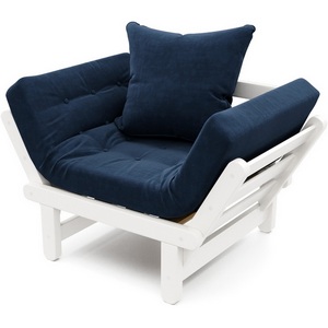 Изображение товара Кресло Arsko Сламбер белая эмаль синий велюр