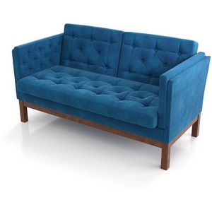 Изображение товара Диван Arsko Айверс М орех синий шенилл