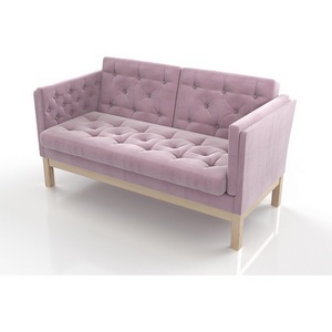 Изображение товара Диван Arsko Айверс М сосна розовый шенилл