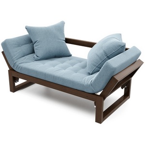 Изображение товара Кушетка Arsko Амбер орех голубая рогожка