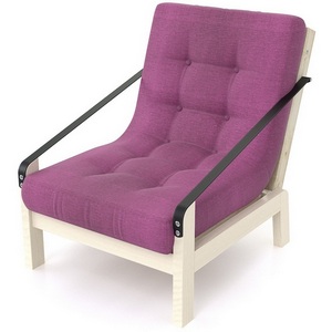 Изображение товара Кресло Arsko Локи беленый дуб фиолетовая рогожка