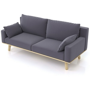 Изображение товара Диван Arsko прямой Колин сосна велюр серо-голубой