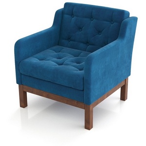 Изображение товара Кресло Arsko Айверс орех синий шенилл