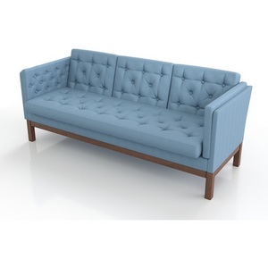 Изображение товара Диван Arsko Айверс Б орех голубая рогожка