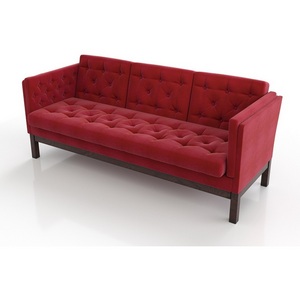 Изображение товара Диван Arsko Айверс Б венге красный шенилл